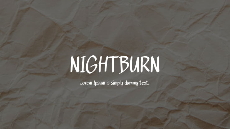 NIGHTBURN Font