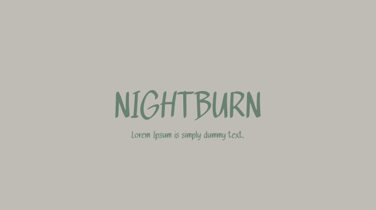 NIGHTBURN Font