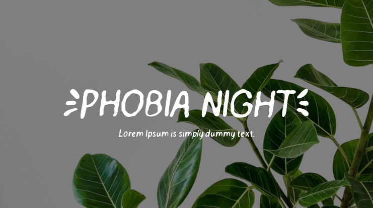 PHOBIA NIGHT Font