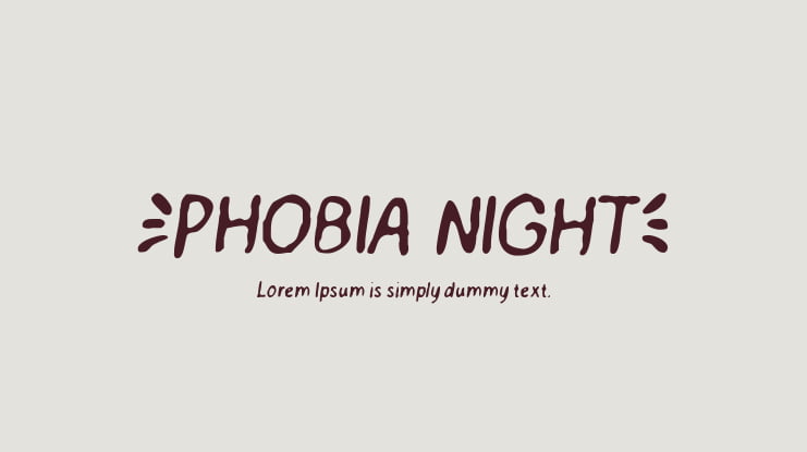 PHOBIA NIGHT Font