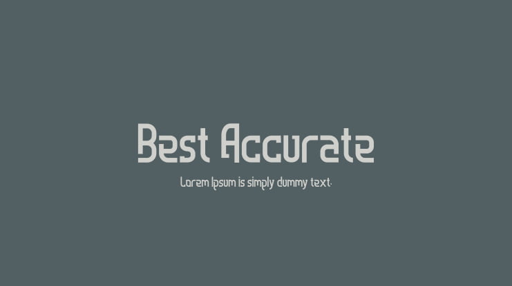 Best Accurate Font