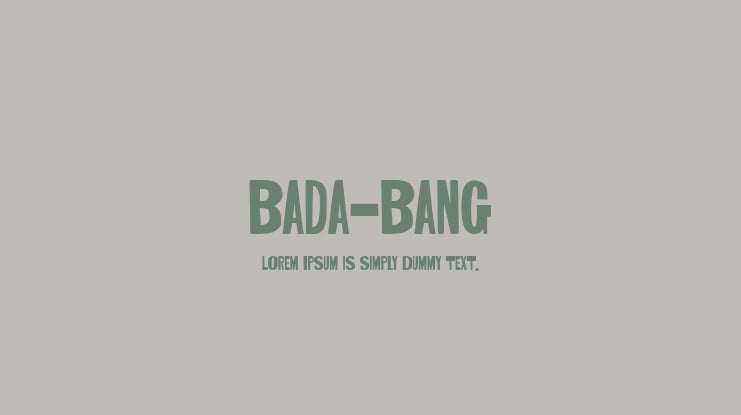 BADA-BANG Font