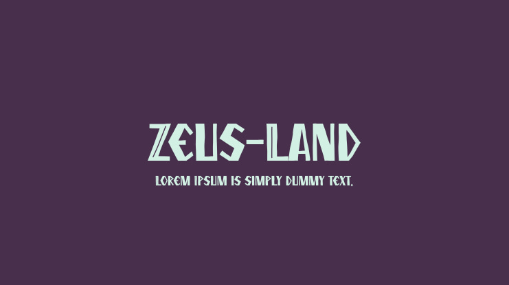Zeus-Land Font
