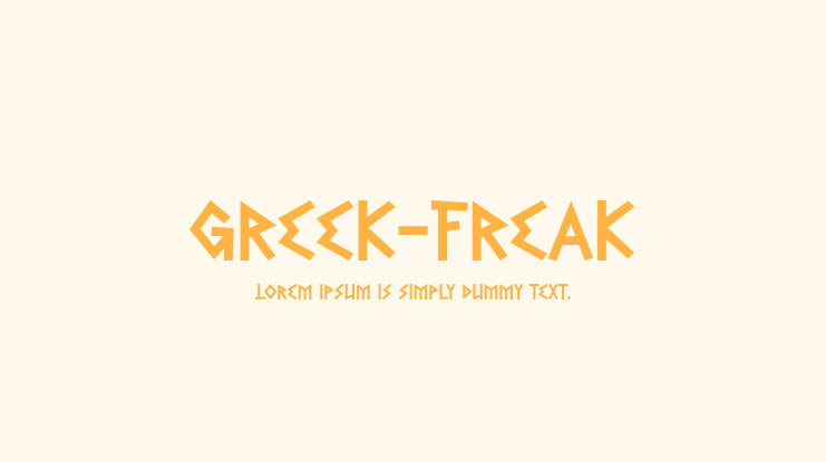 Greek-Freak Font