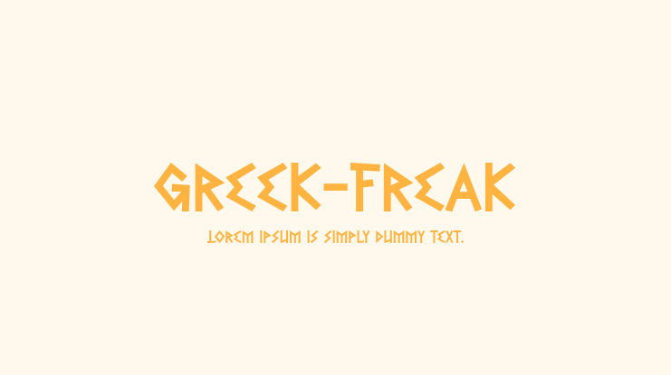 Greek-Freak Font