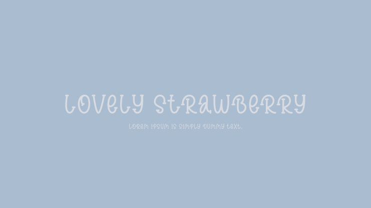 Lovely Strawberry Font