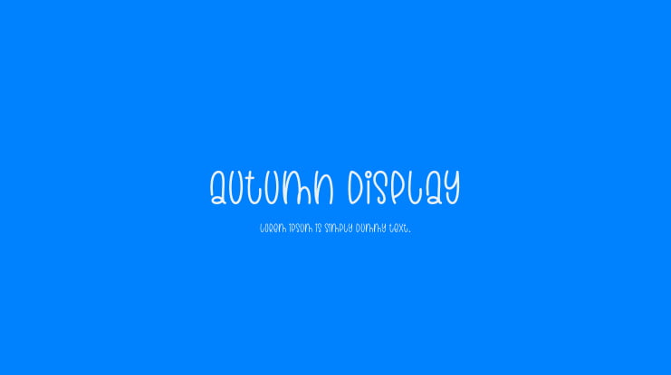 Autumn Display Font Family