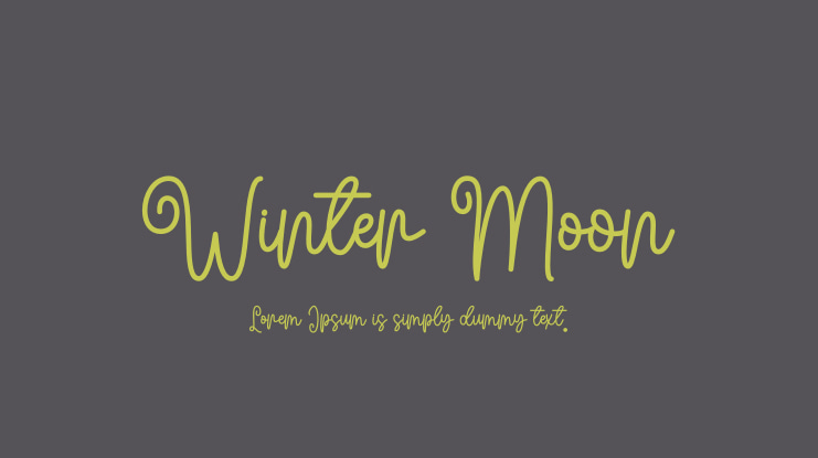 Winter Moon Font