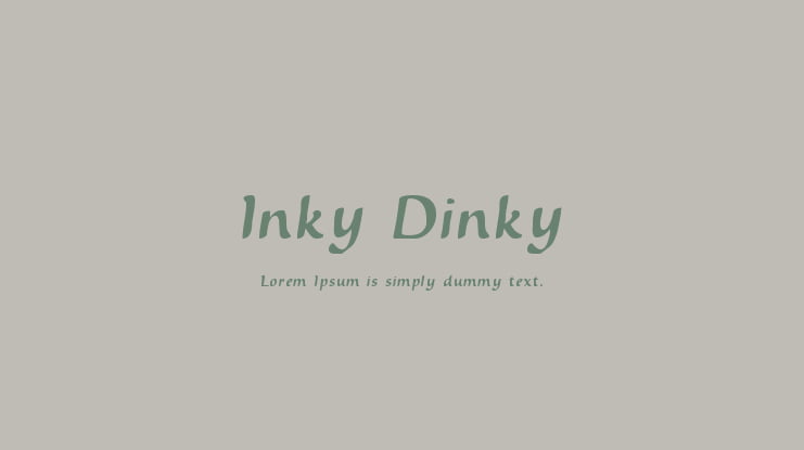 Inky Dinky Font