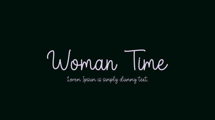 Woman Time Font
