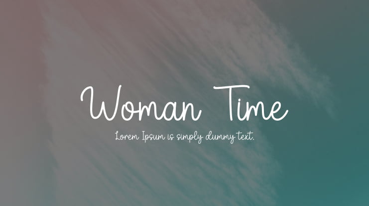 Woman Time Font