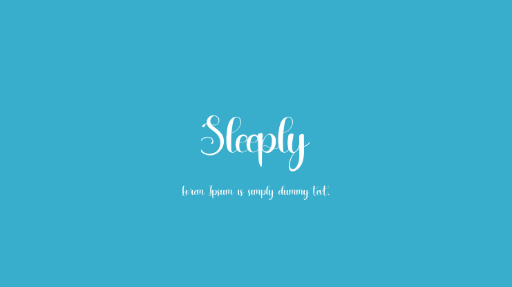 Sleeply Font