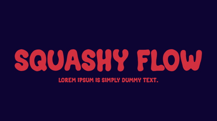 Squashy Flow Font