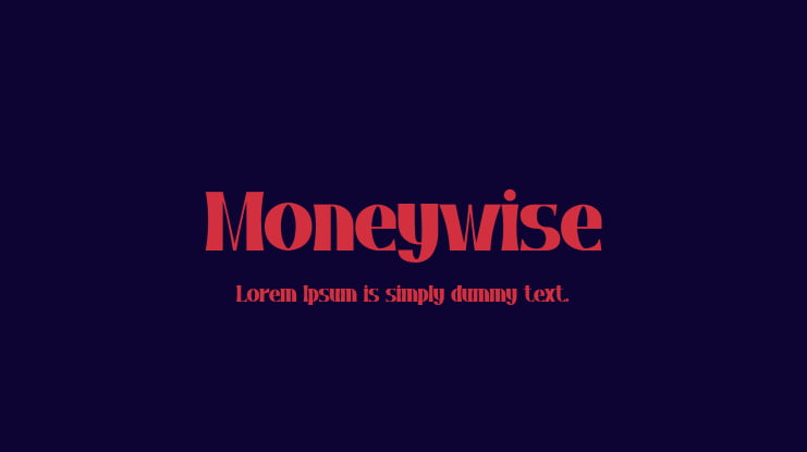 Moneywise Font