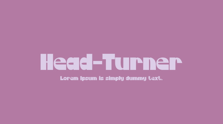 Head-Turner Font