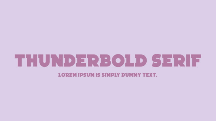 Thunderbold Serif Font