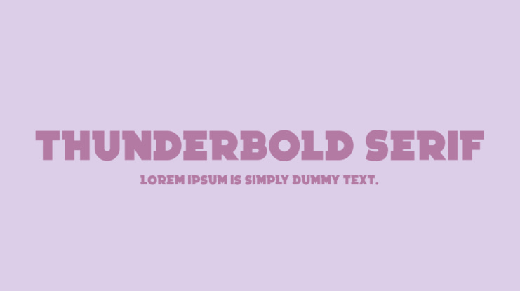 Thunderbold Serif Font