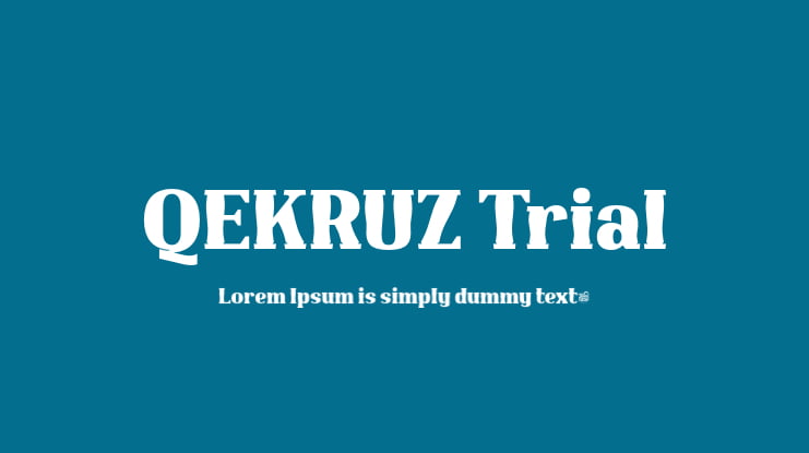 QEKRUZ Trial Font
