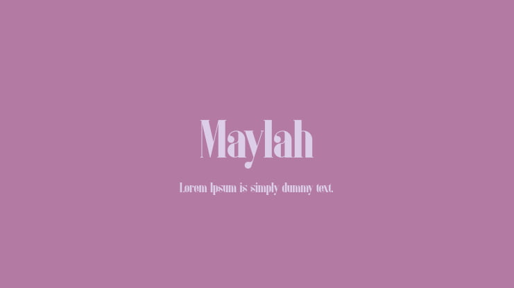 Maylah Font