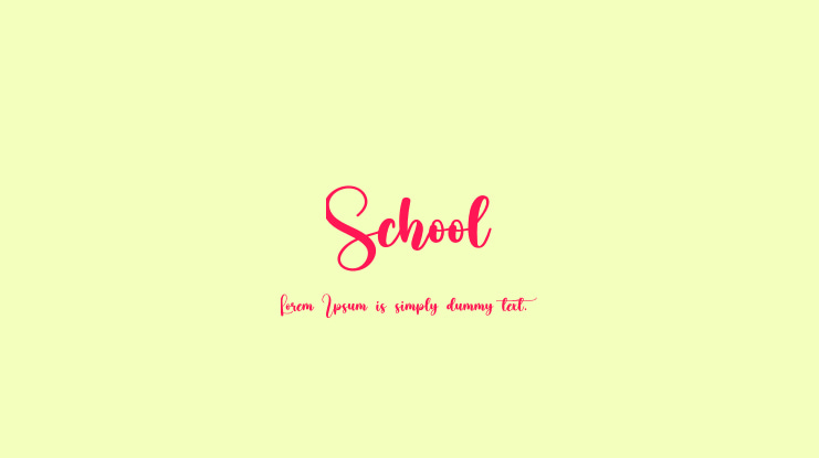 School Font