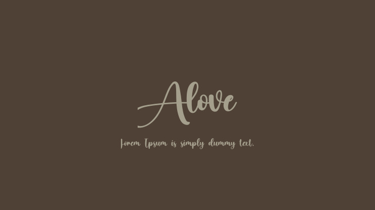 Alove Font