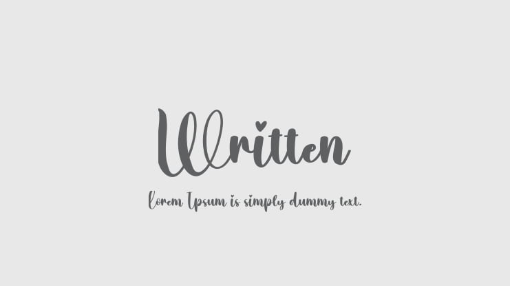 Written Font