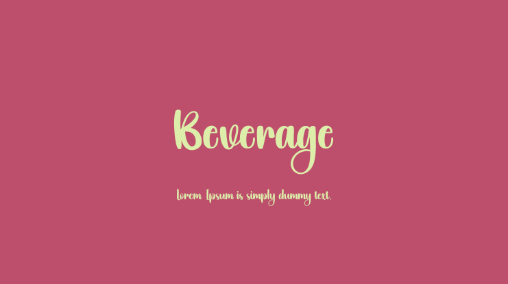 Beverage Font