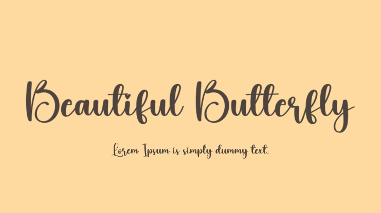 Beautiful Butterfly Font
