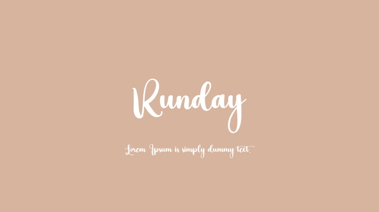 Runday Font