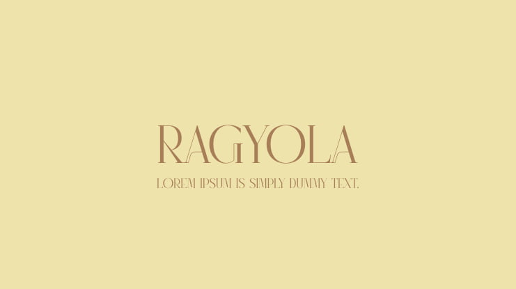 Ragyola Font