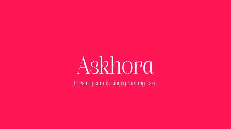 Askhora Font