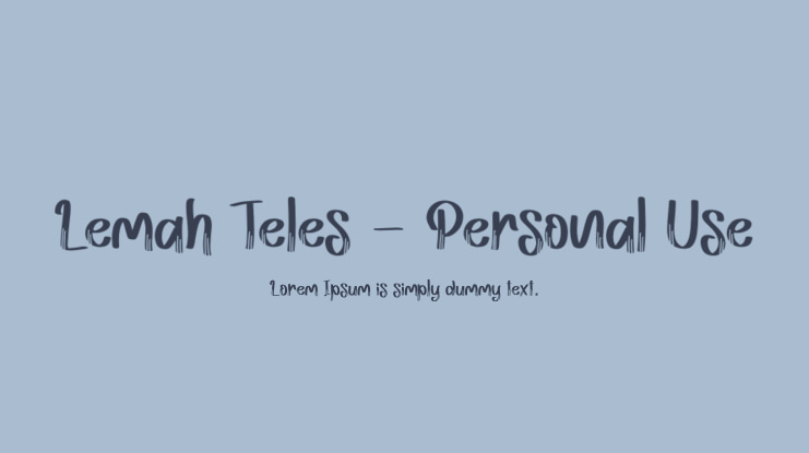 Lemah Teles - Personal Use Font