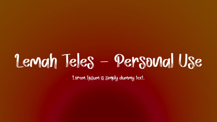 Lemah Teles - Personal Use Font