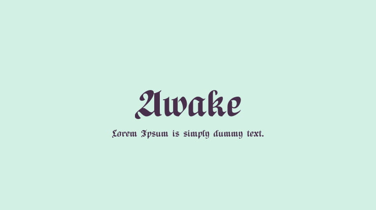 Awake Font