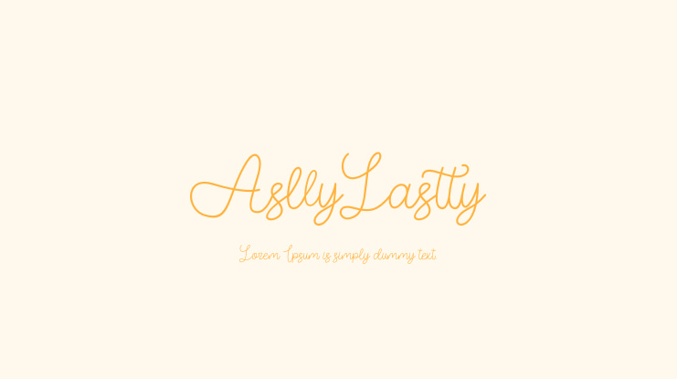 AsllyLastty Font