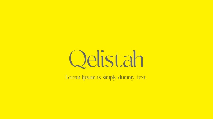 Qelistah Font