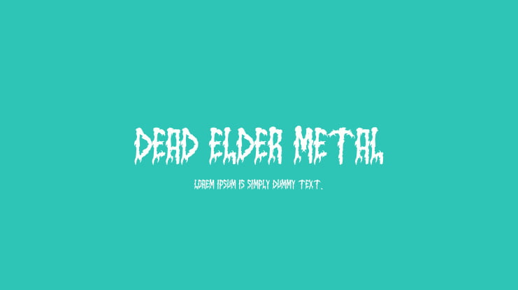 Dead Elder Metal Font