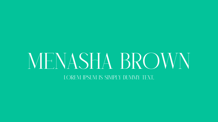 Menasha Brown Font