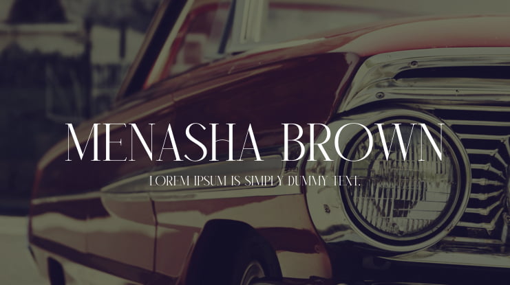 Menasha Brown Font