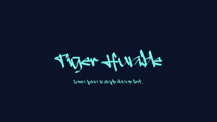 Tiger Humble Font