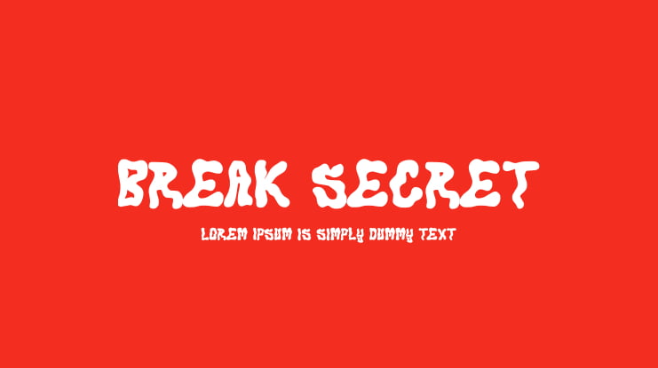 Break Secret Font