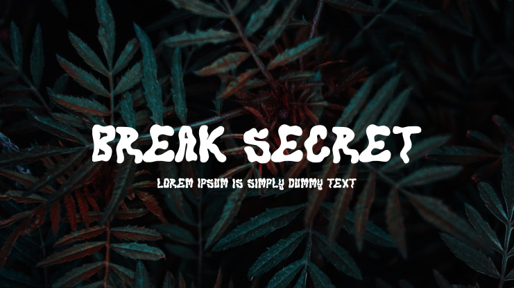 Break Secret Font