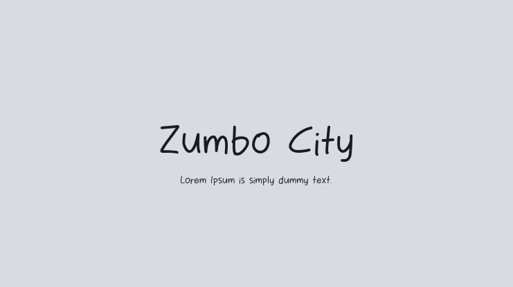 Zumbo City Font