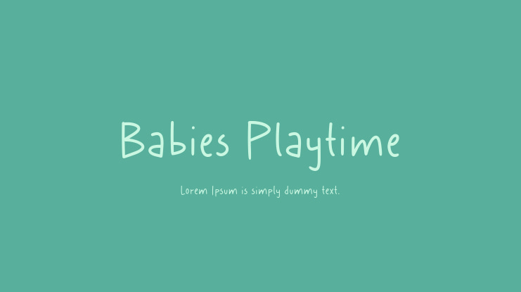 Babies Playtime Font
