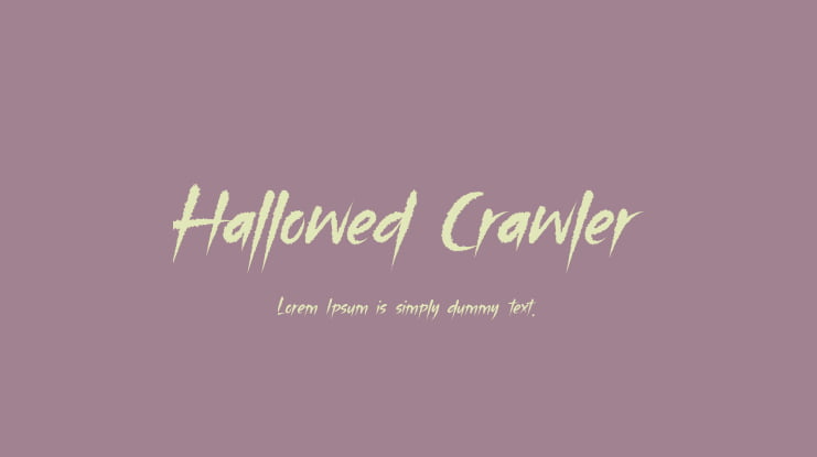 Hallowed Crawler Font