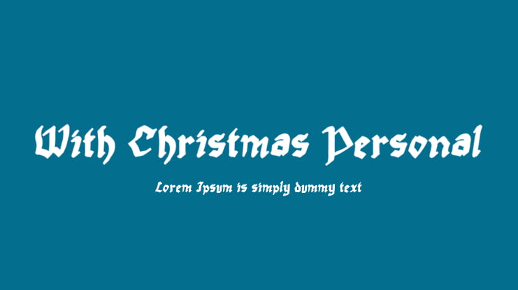 With Christmas Personal Font