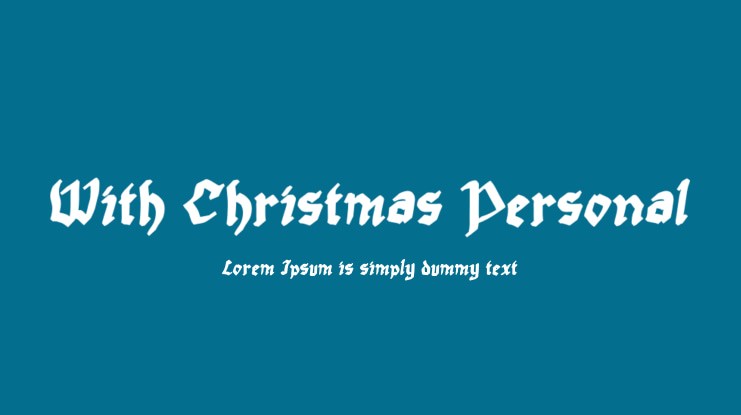 With Christmas Personal Font