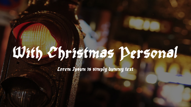 With Christmas Personal Font