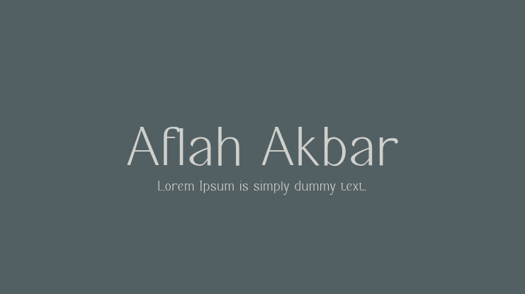 Aflah Akbar Font