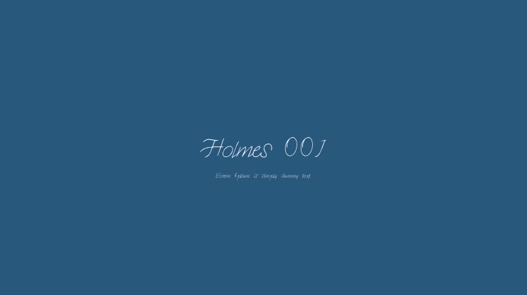 Holmes 001 Font
